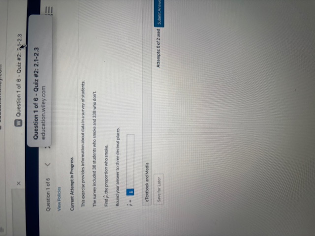 the survey included 38 students who smoke and 338