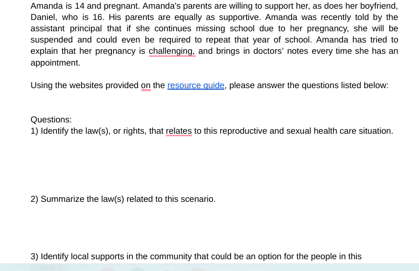 Amanda ts 14 and pregnant. Amanda's parents are