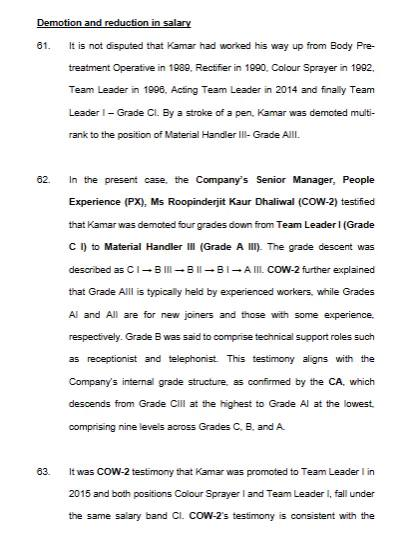 Based on the law report given, Kesatuan