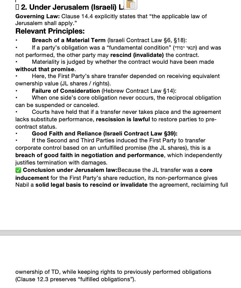 summarize the attached in a legal manner U 2.