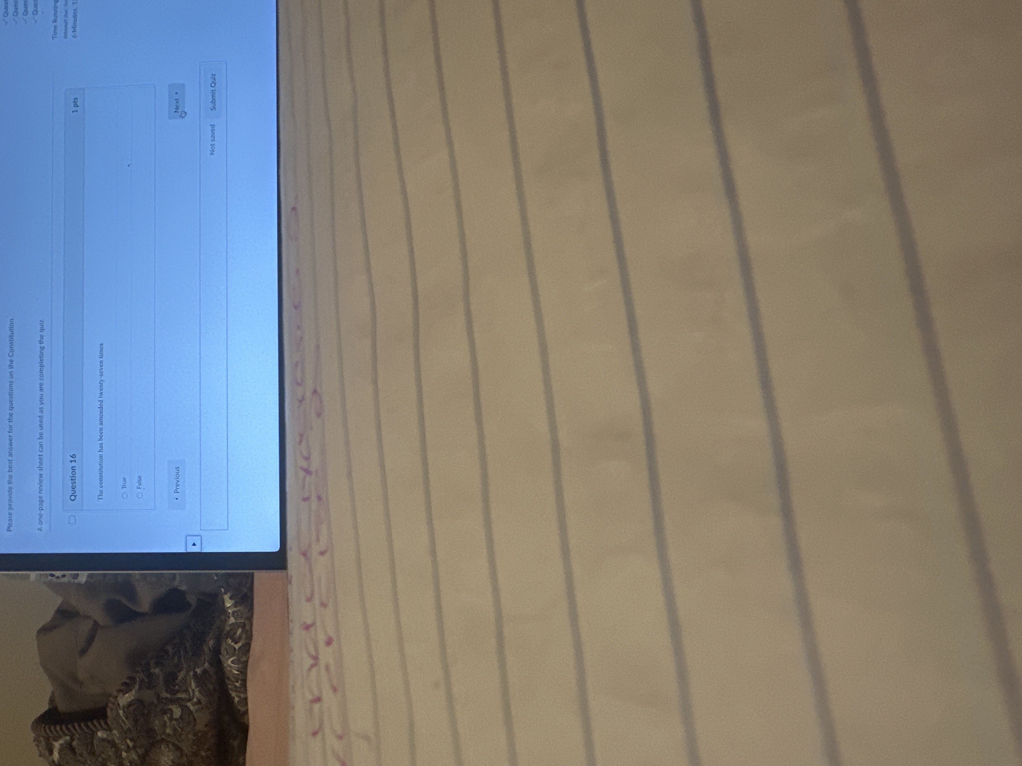 Constitution Clues Please provide the best answer