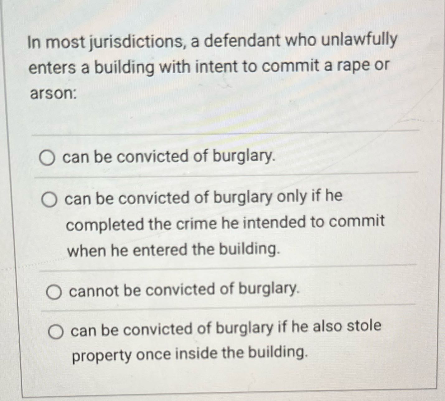 Cjus 400 In most jurisdictions, a defendant who