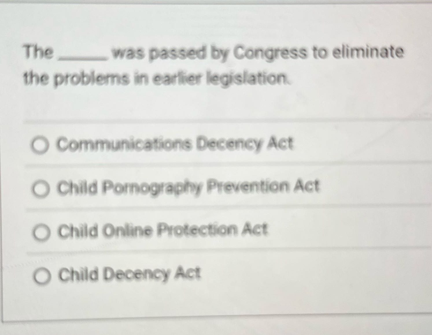 Cjus 400 The was passed by Congress to eliminate