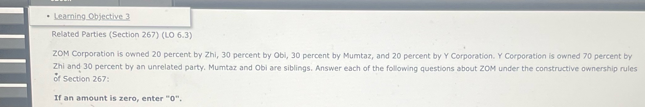 * Learning Objective 3 Related Parties (Section