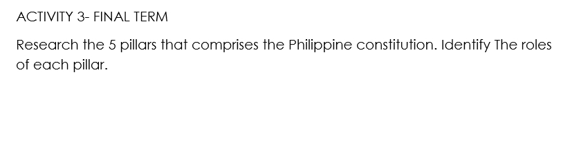 Make me a short essay, The five pillars of the