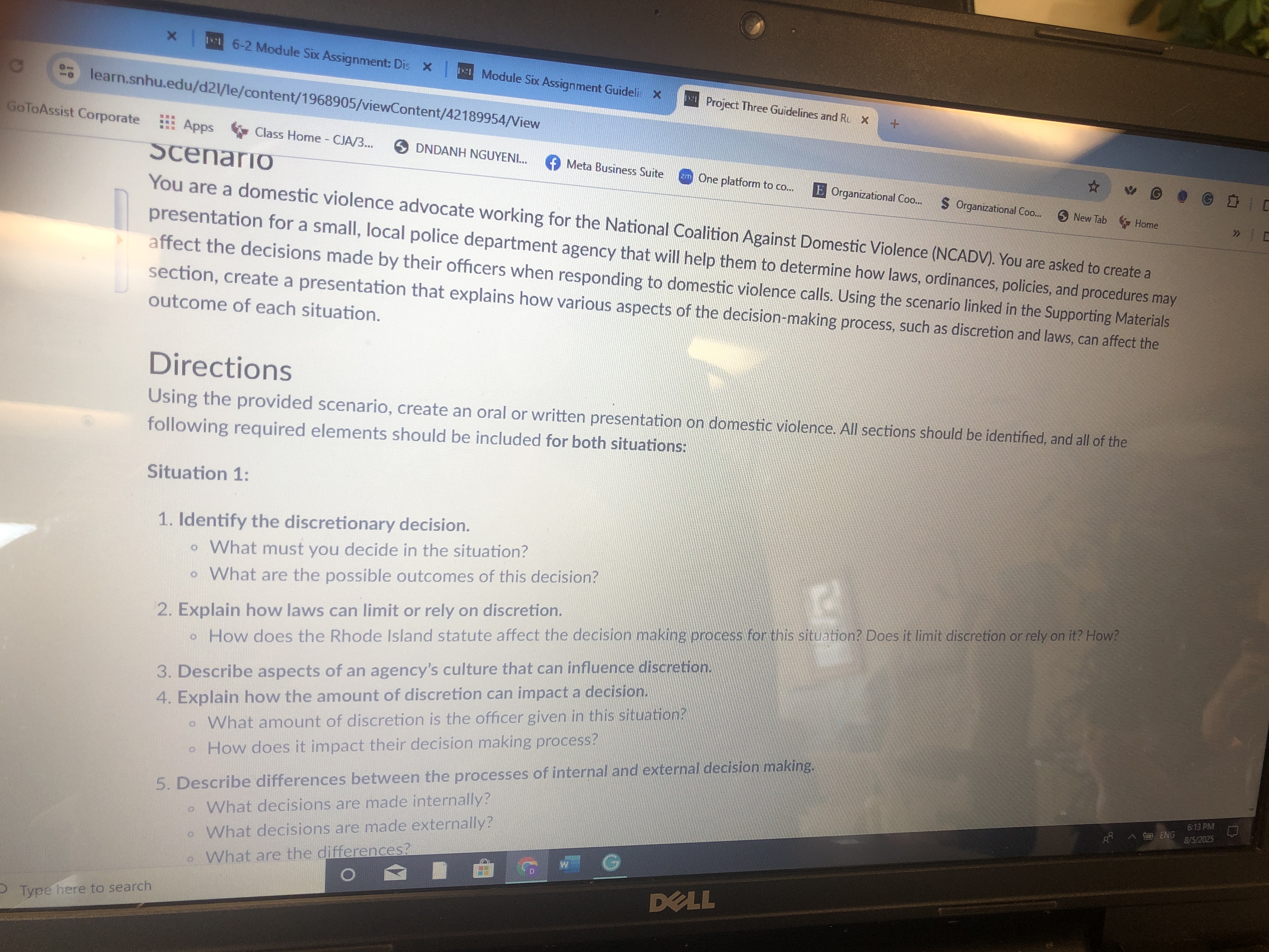 C x 151 6-2 Module Six Assignment: Dis x 1 Module