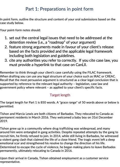 Preparations in point form In point form, outline