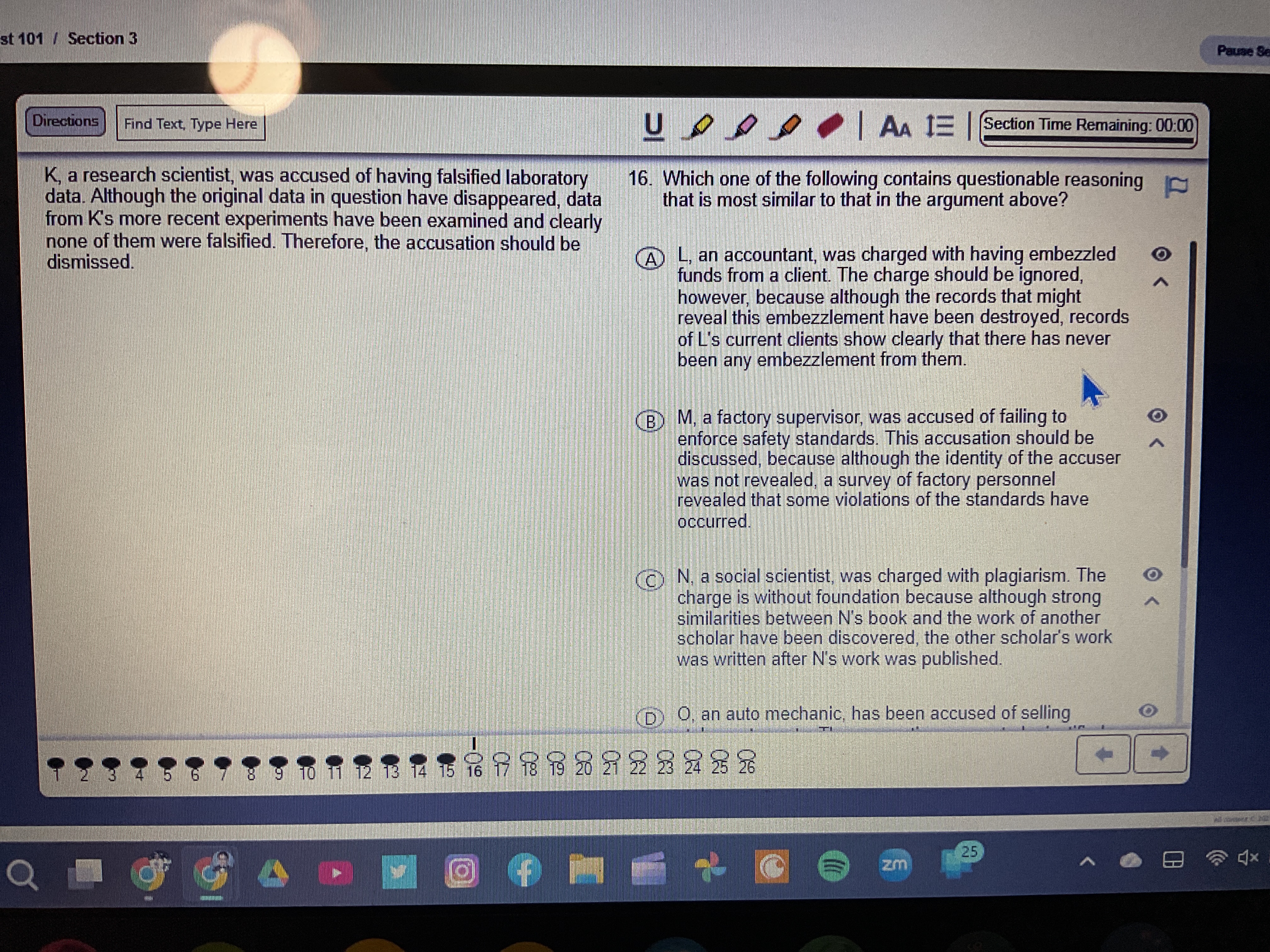 LSAT Prep 101 Section 3 at 101 / Section 3 Pause