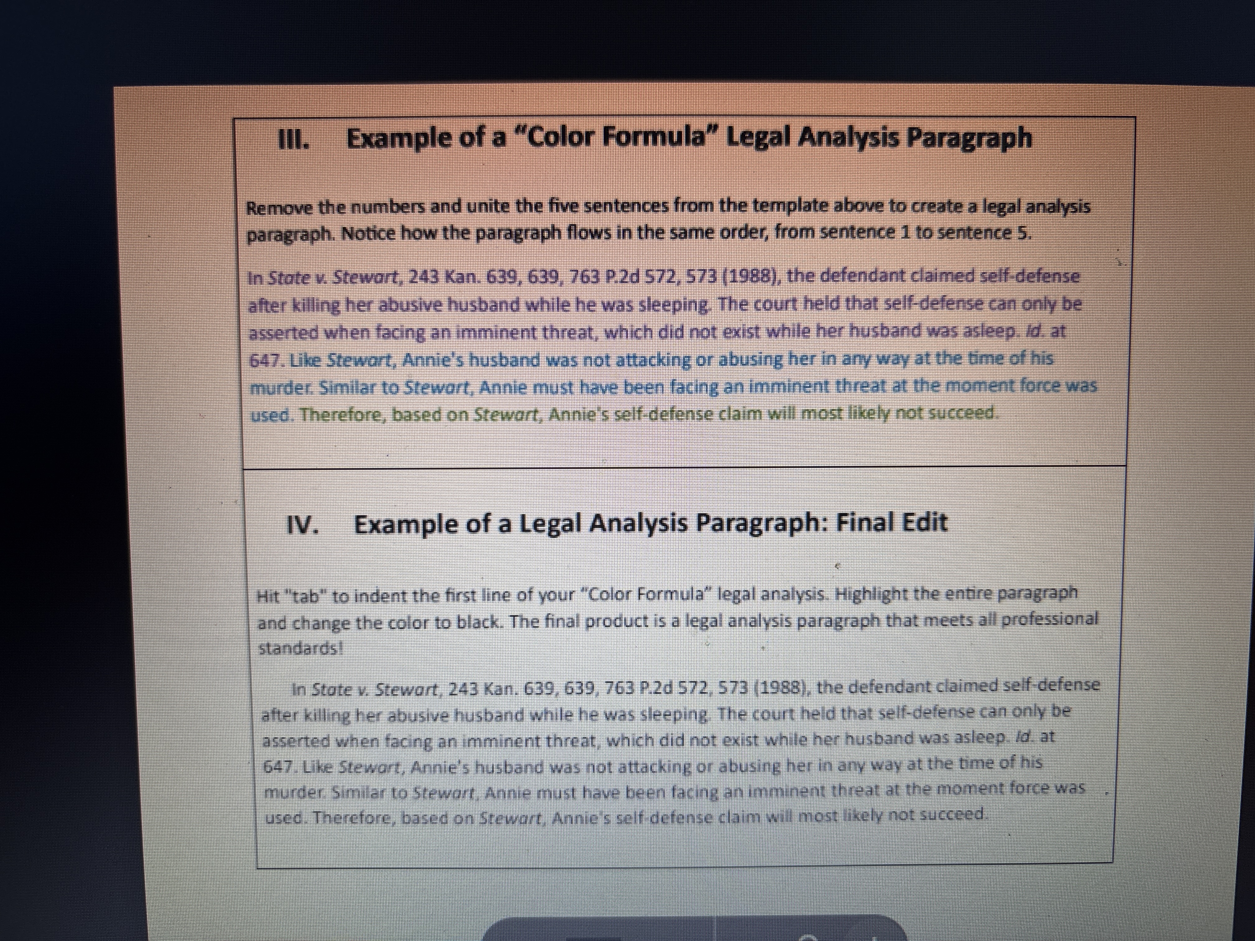 OCS Legal analysis is a discussion of the rule