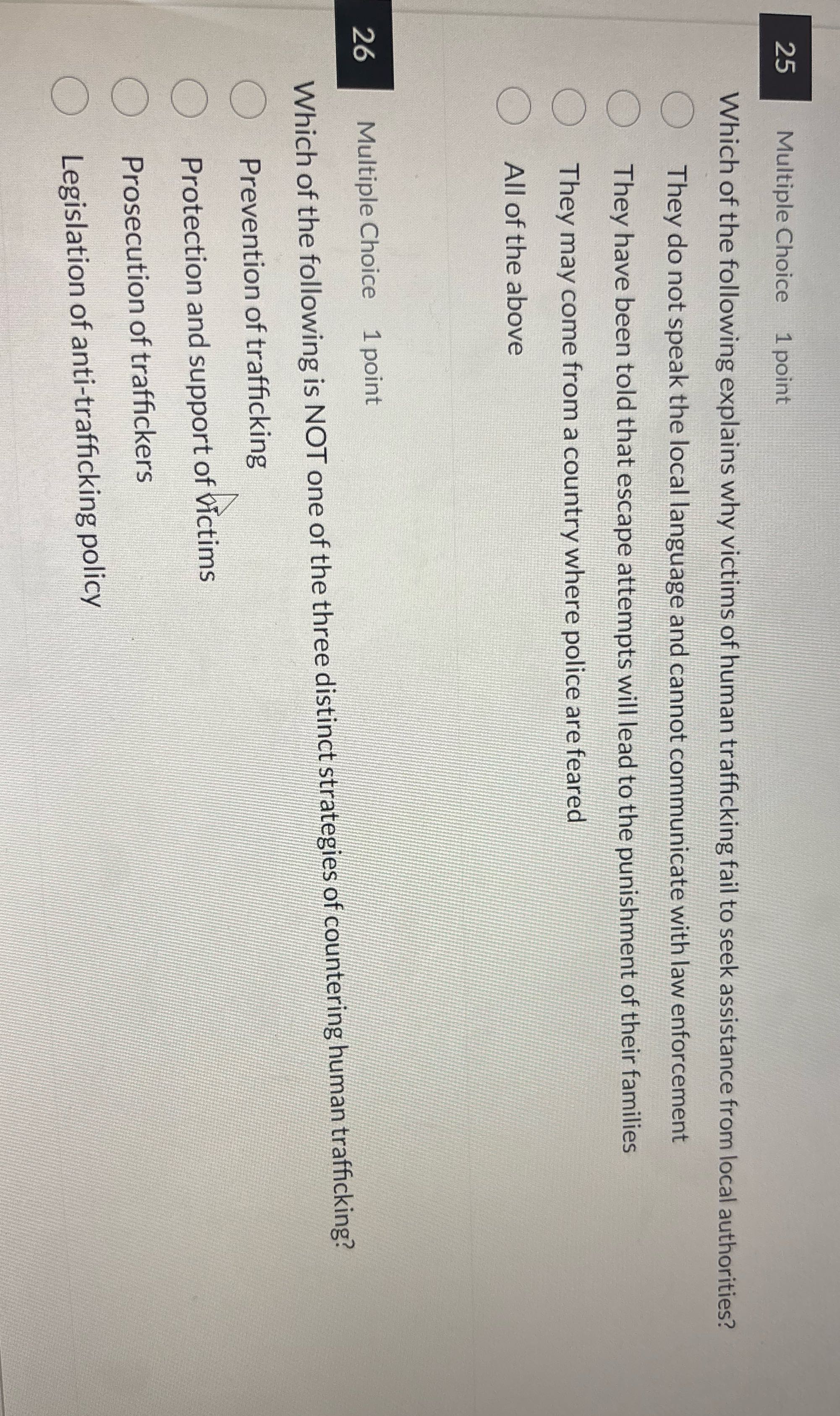 Pick the correct CJ answers Multiple Choice 1