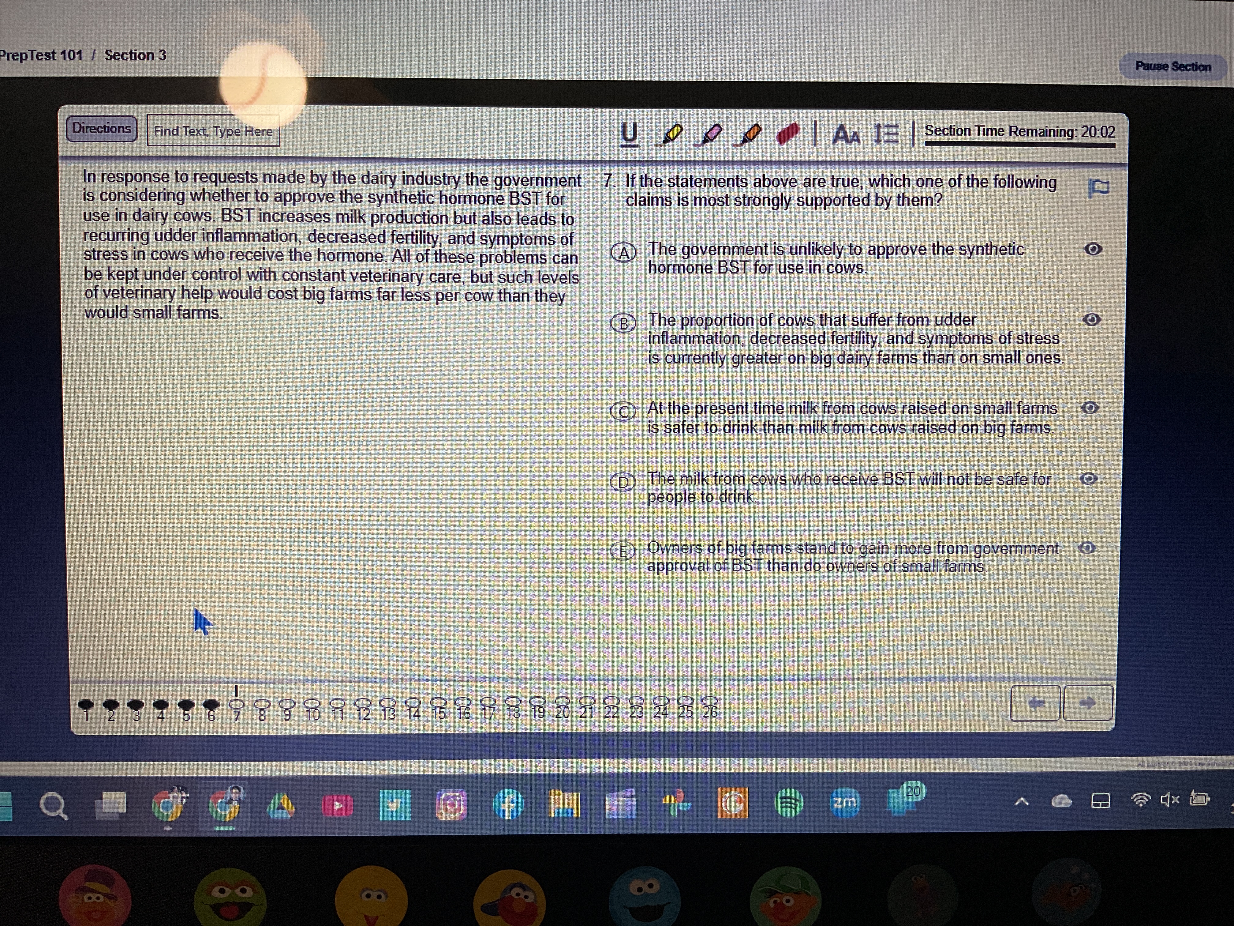 LSAT Prep 101 Section 3 PrepTest 101 / Section 3