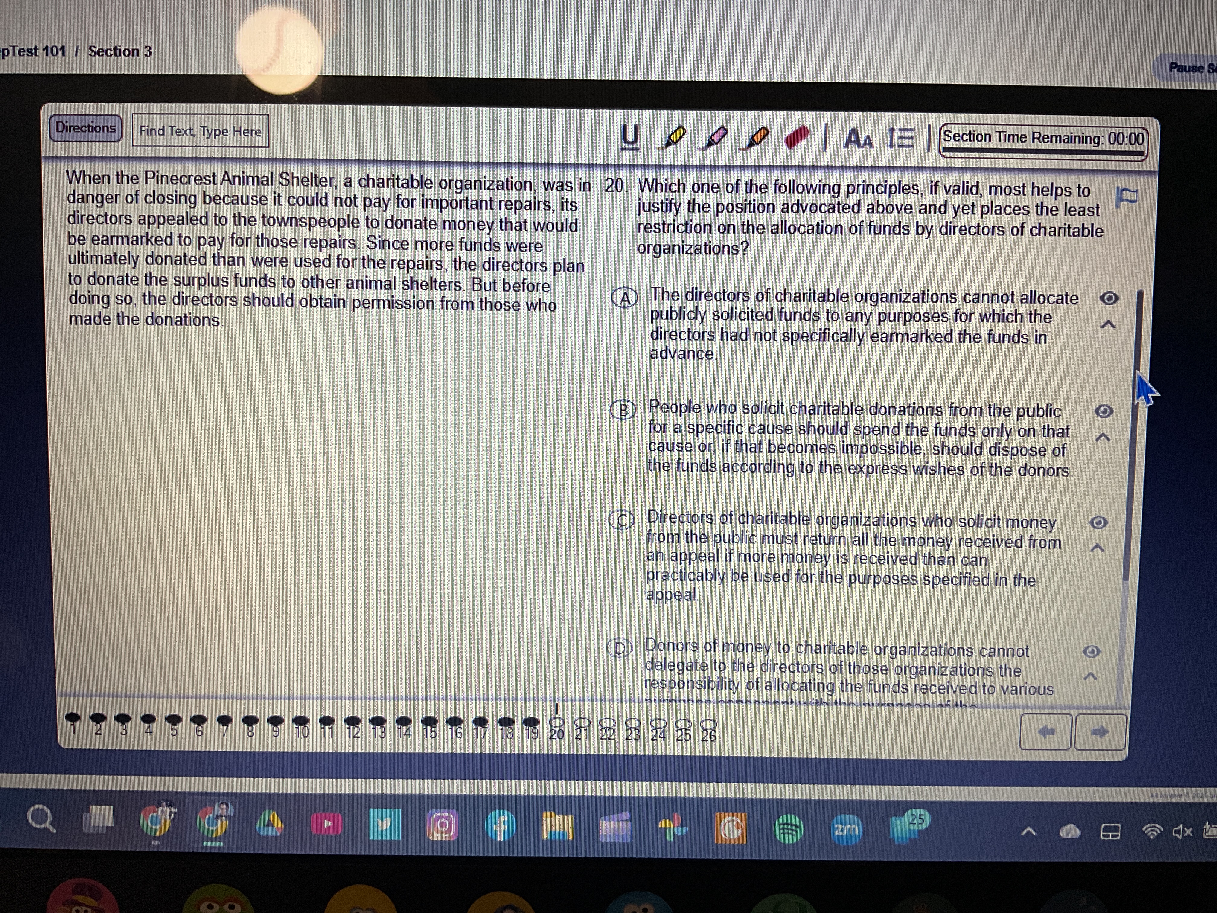 LSAT Prep 101 Section 3 pTest 101 / Section 3