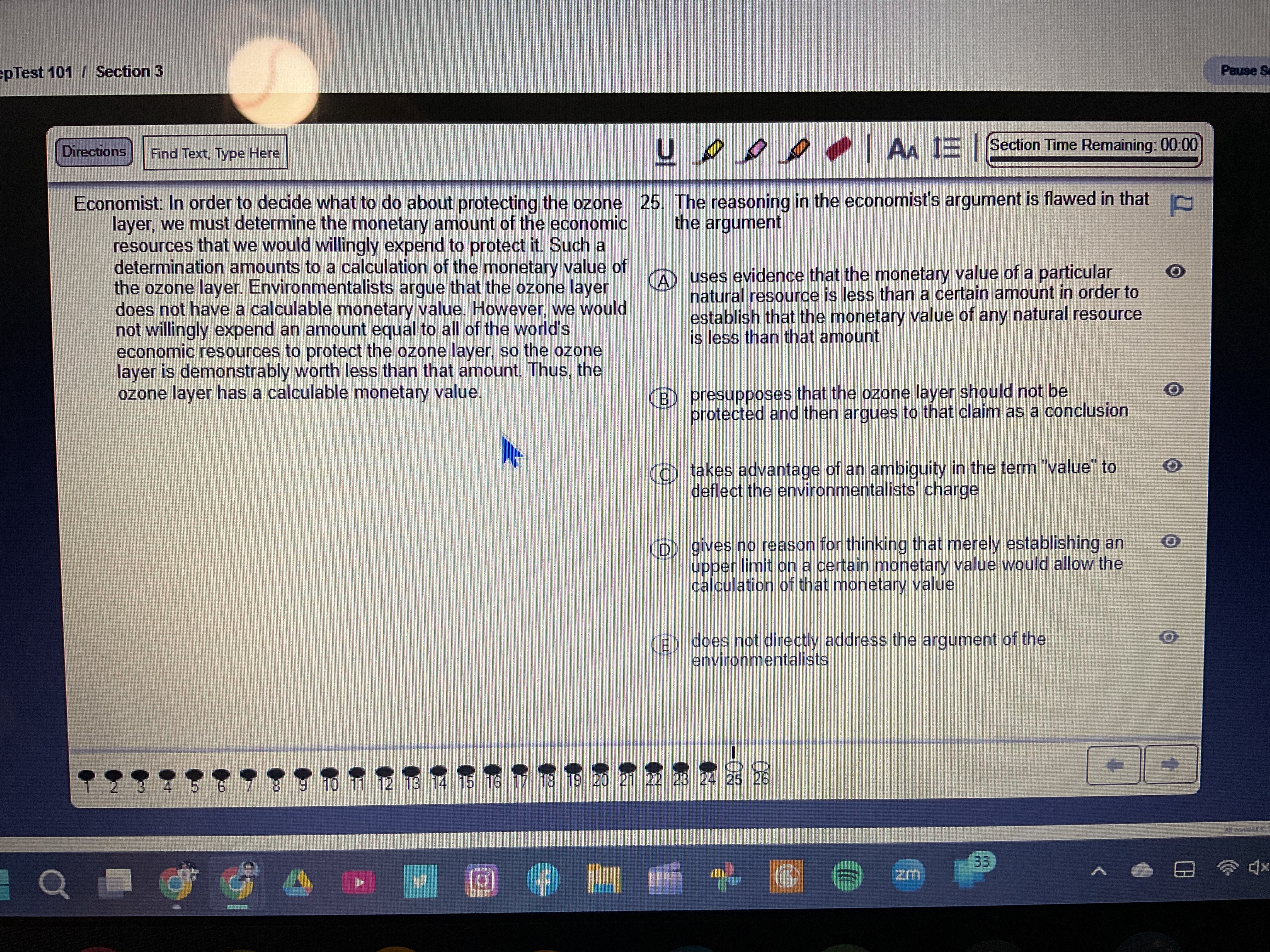 LSAT Prep 101 Section 3 pTest 101 / Section 3