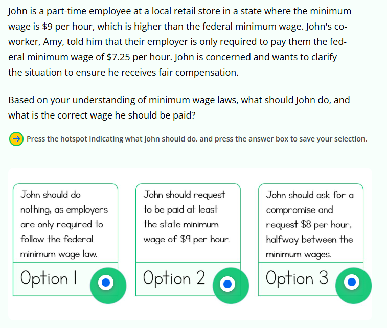 John is a part-time employee at a local retail