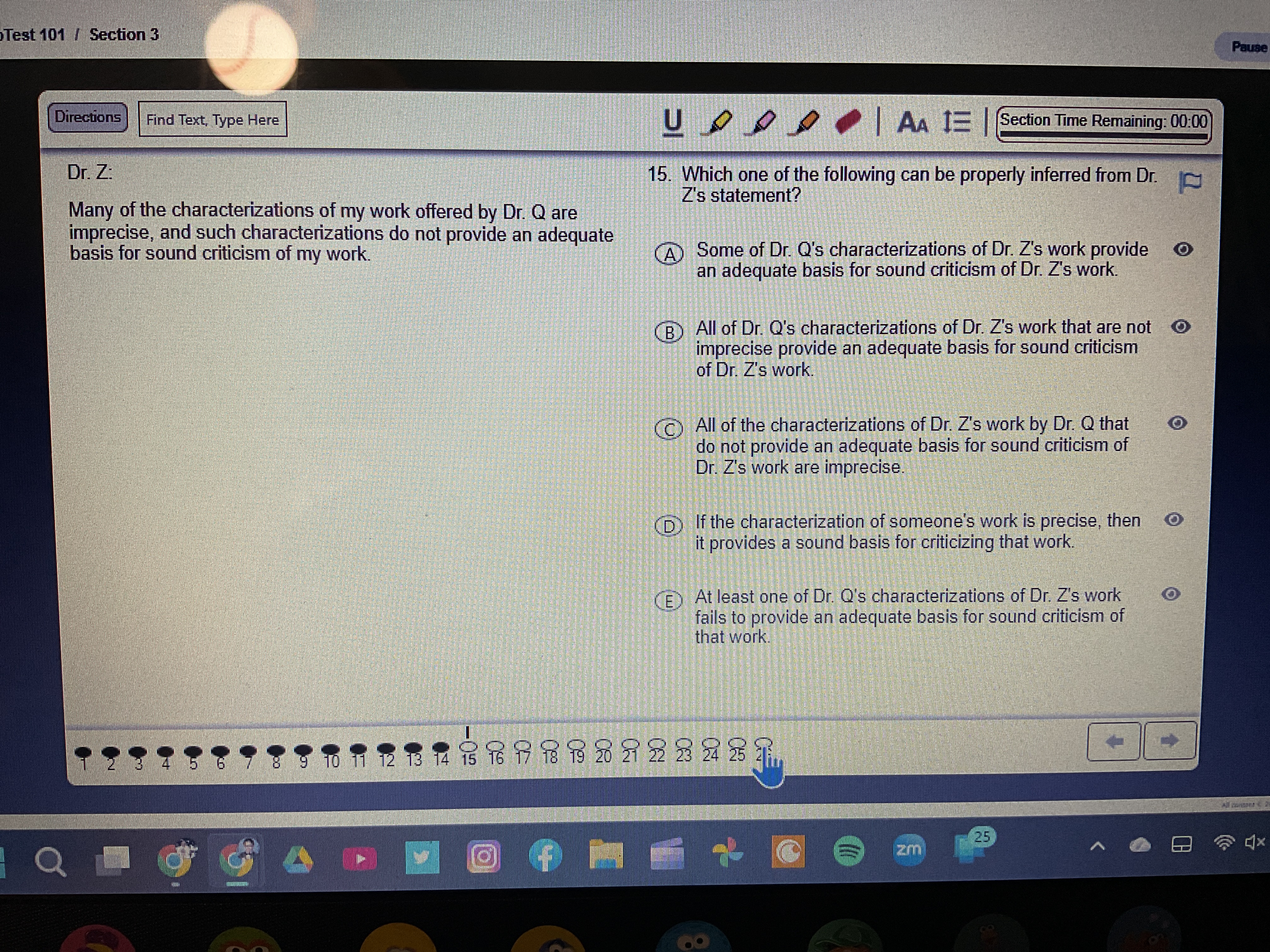 LSAT Prep 101 Section 3 Test 101 / Section 3