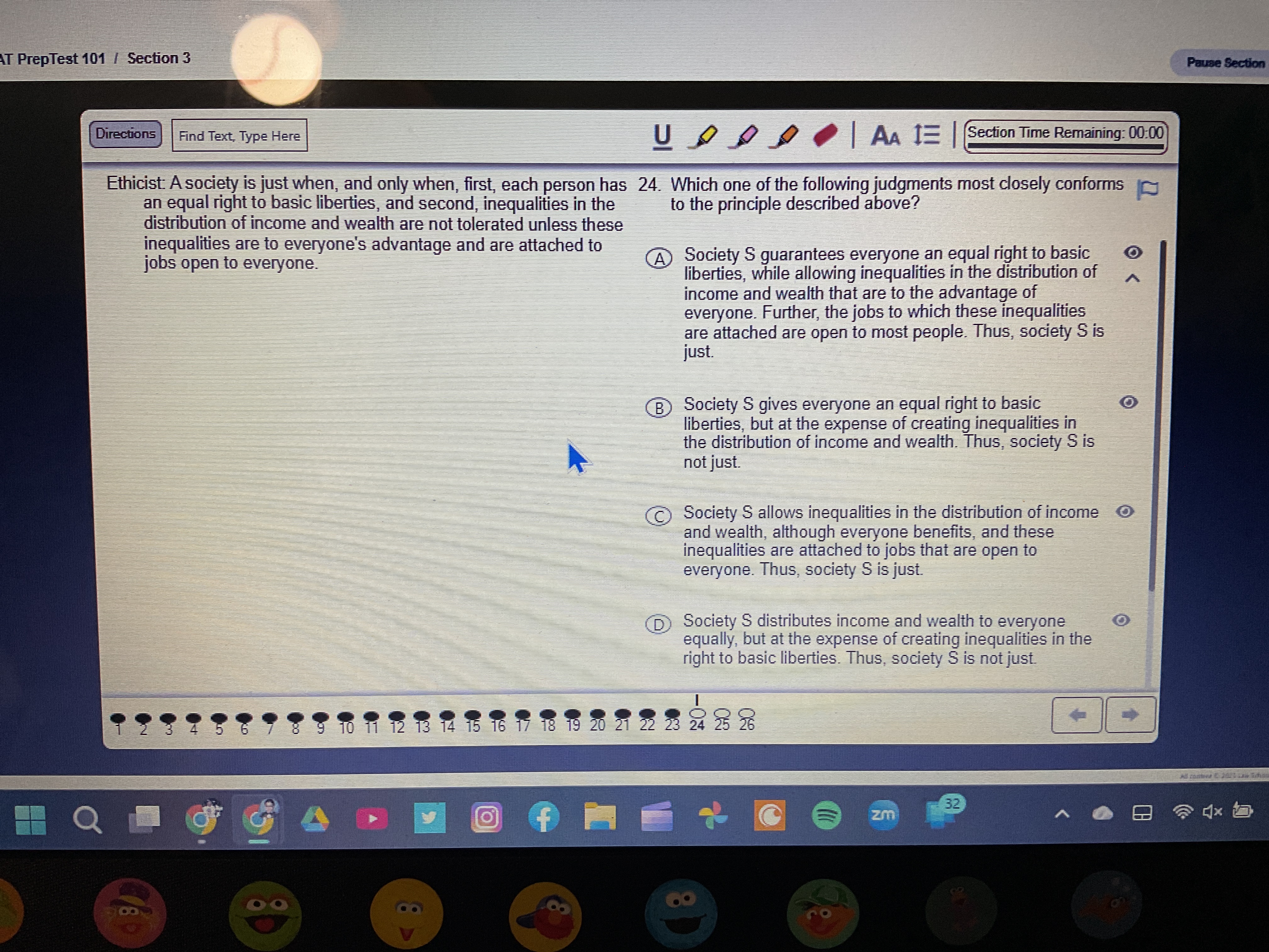 LSAT Prep 101 Section 3 T PrepTest 101 / Section