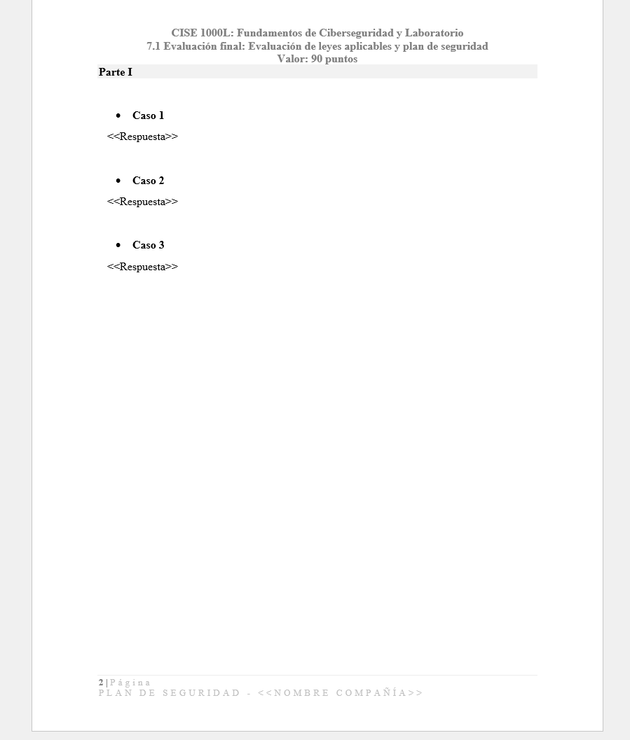 Instructions: Before beginning this final