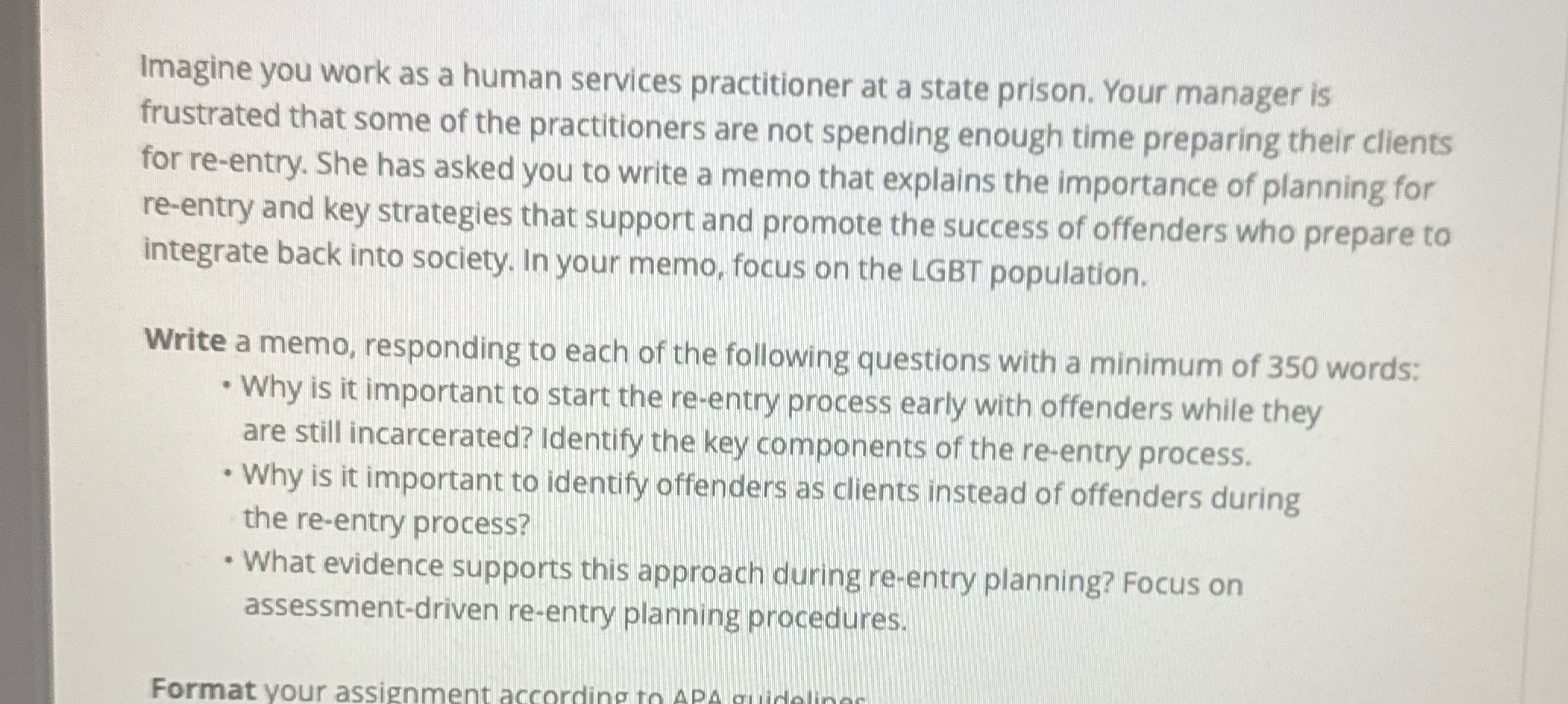 Imagine you work as a human services practitioner