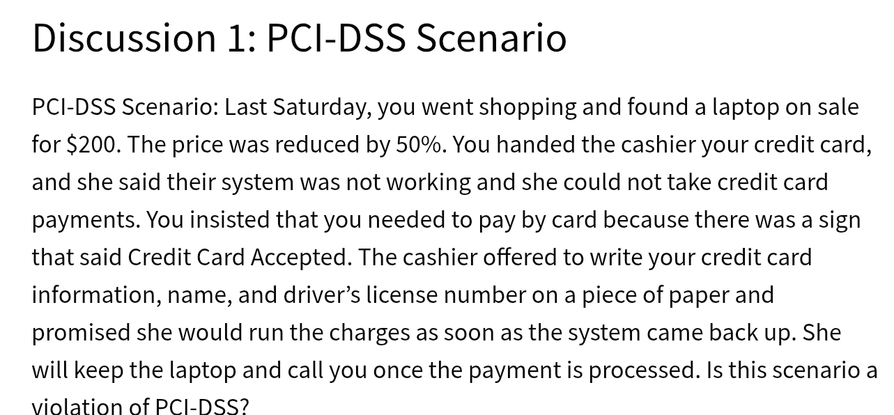 Would this scenario be a violation of the