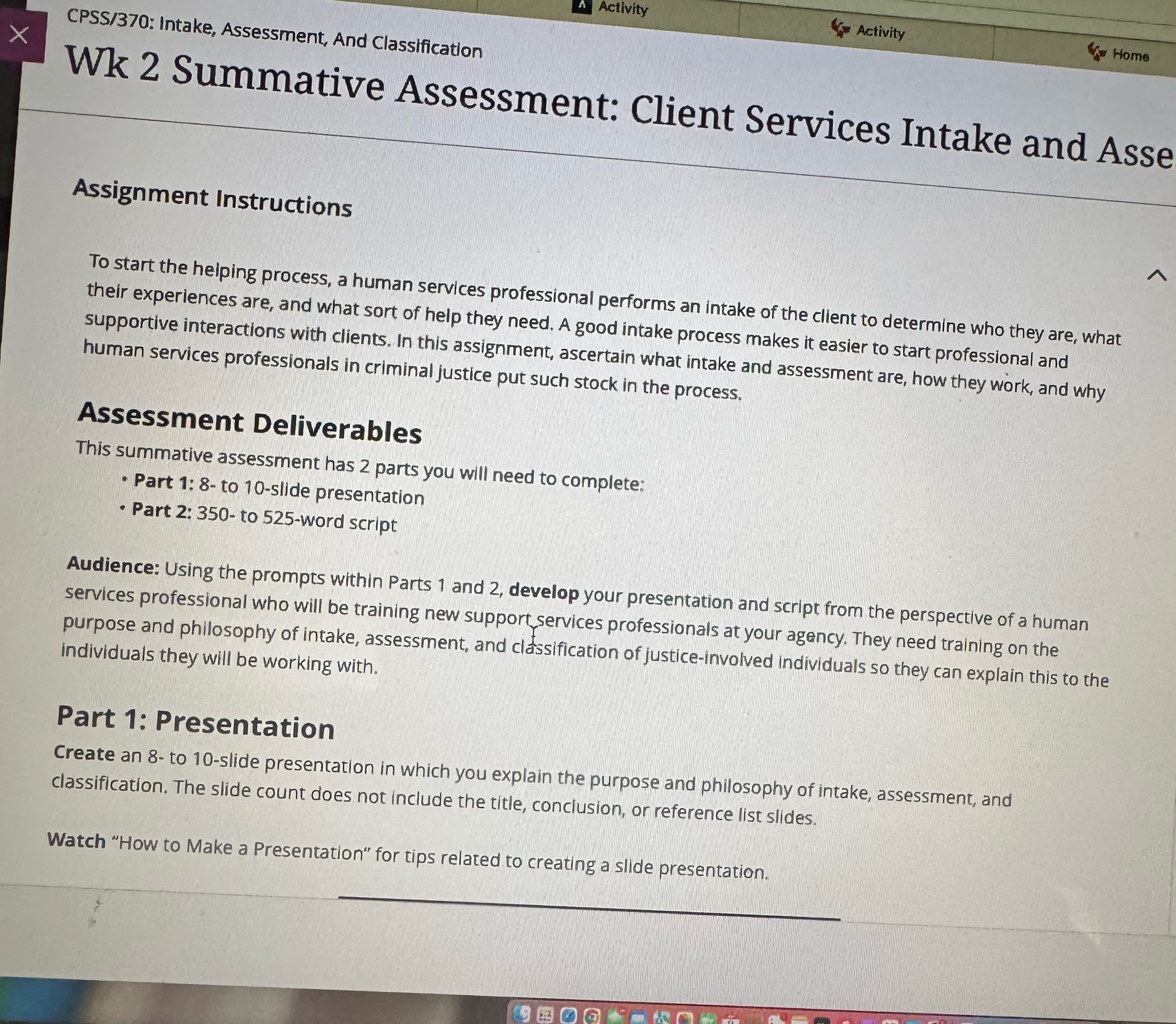 I need a fresh 8 to 10 slide presentation, part