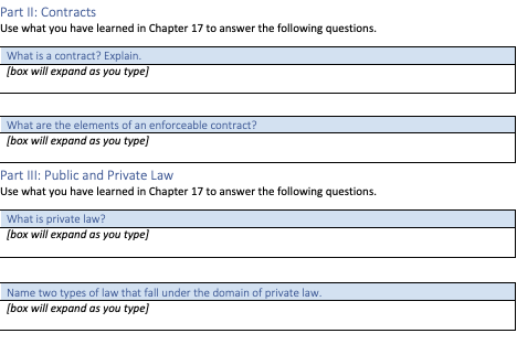 Part II: Contracts Use what you have learned in