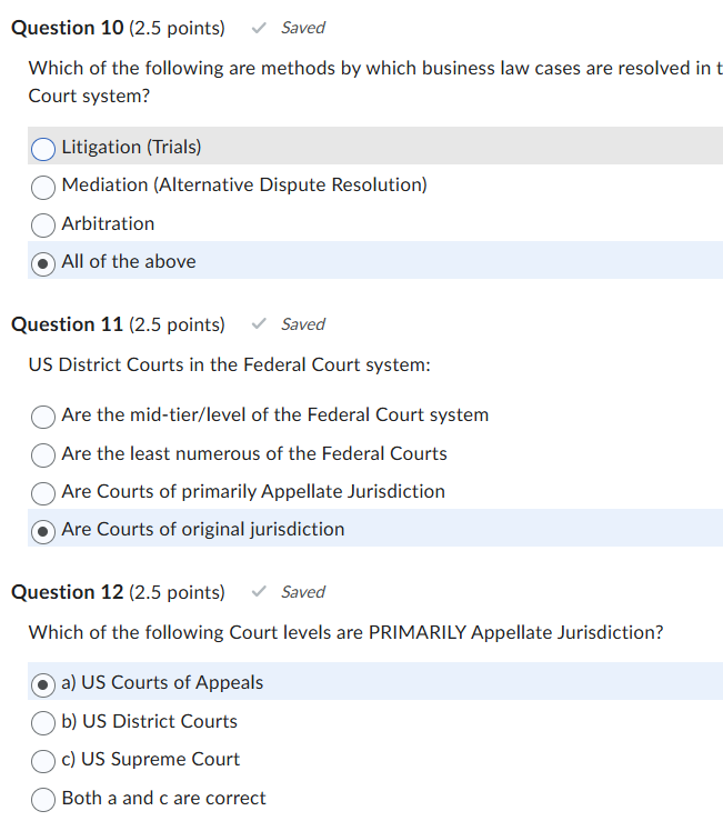 Question 1 (2.5 points) Saved The US