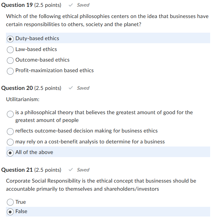 Question 1 (2.5 points) Saved The US