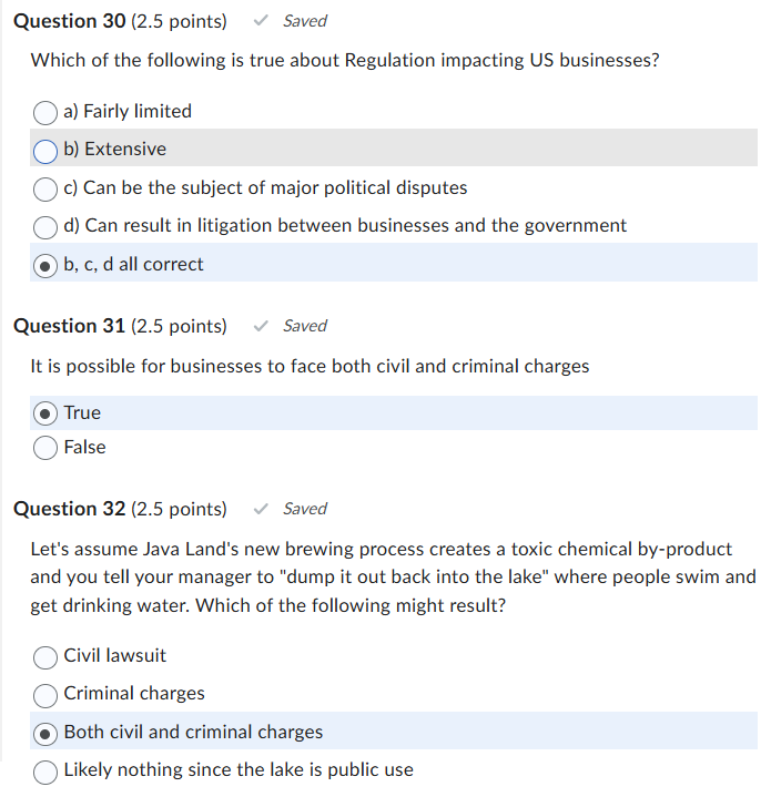 Question 1 (2.5 points) Saved The US