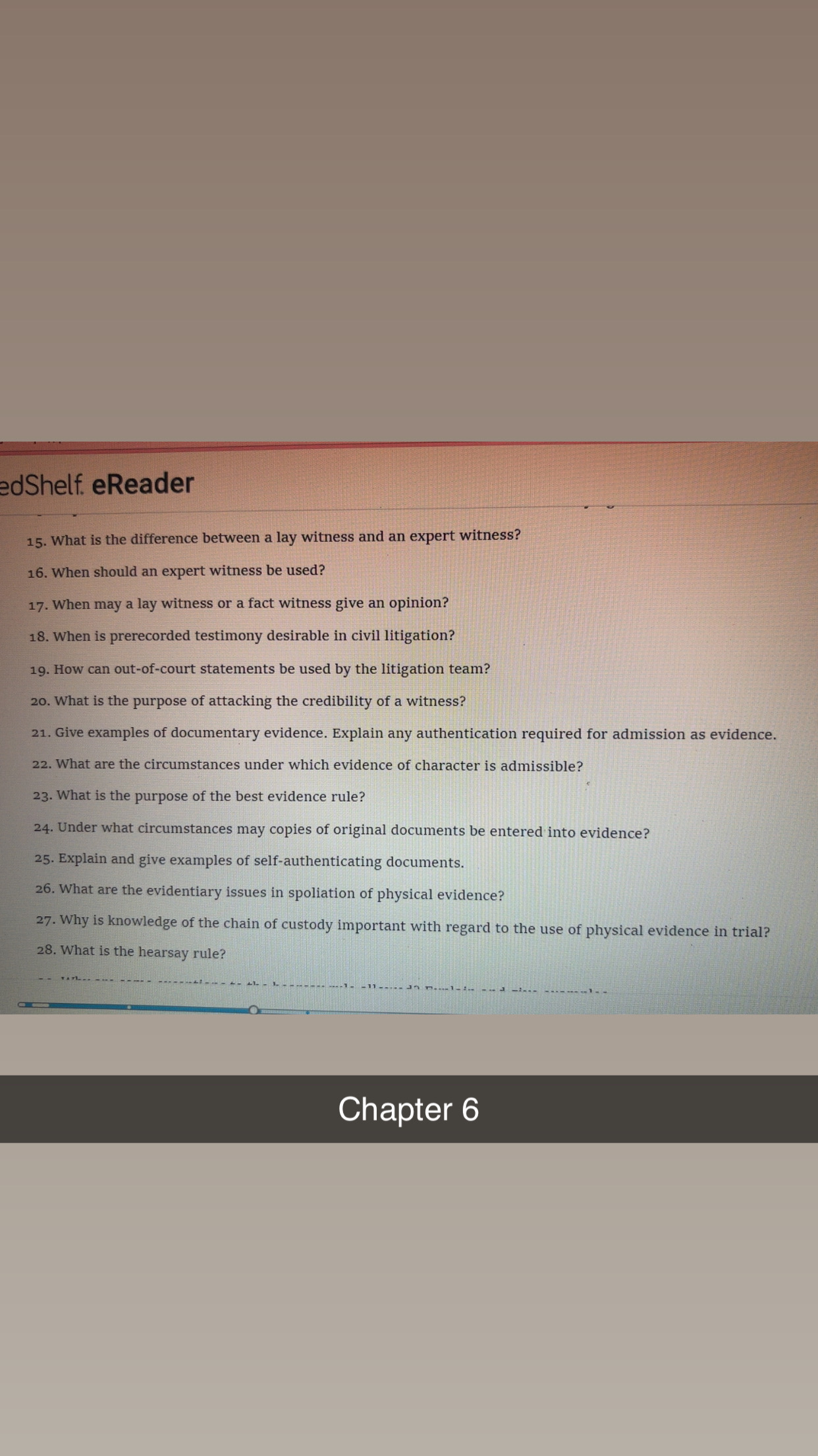 At the end of each chapter there are REVIEW