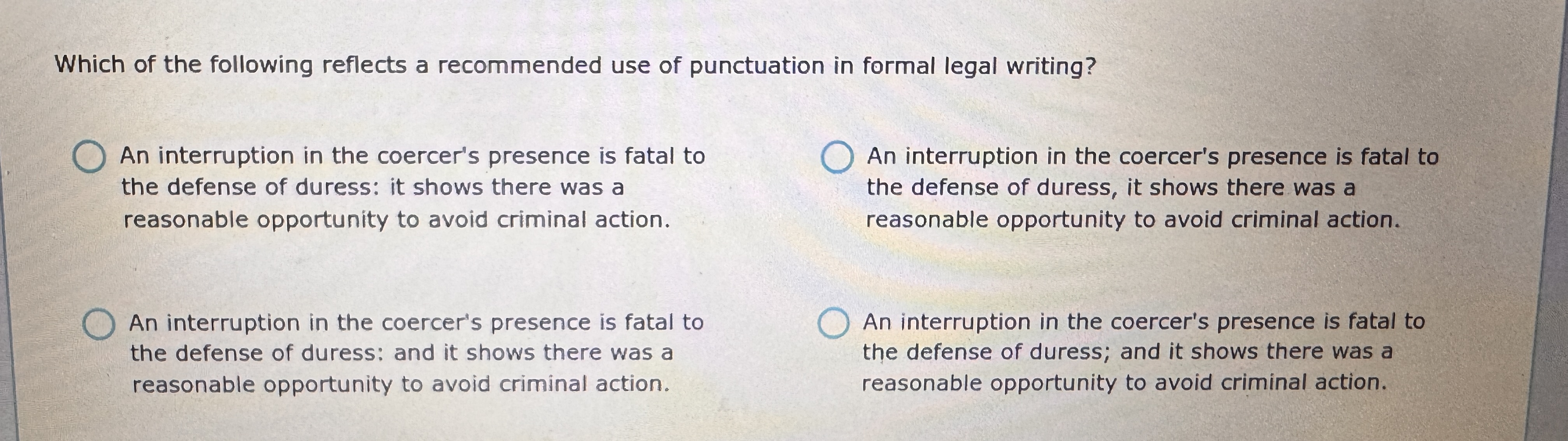 Which of the following reflects a recommended use