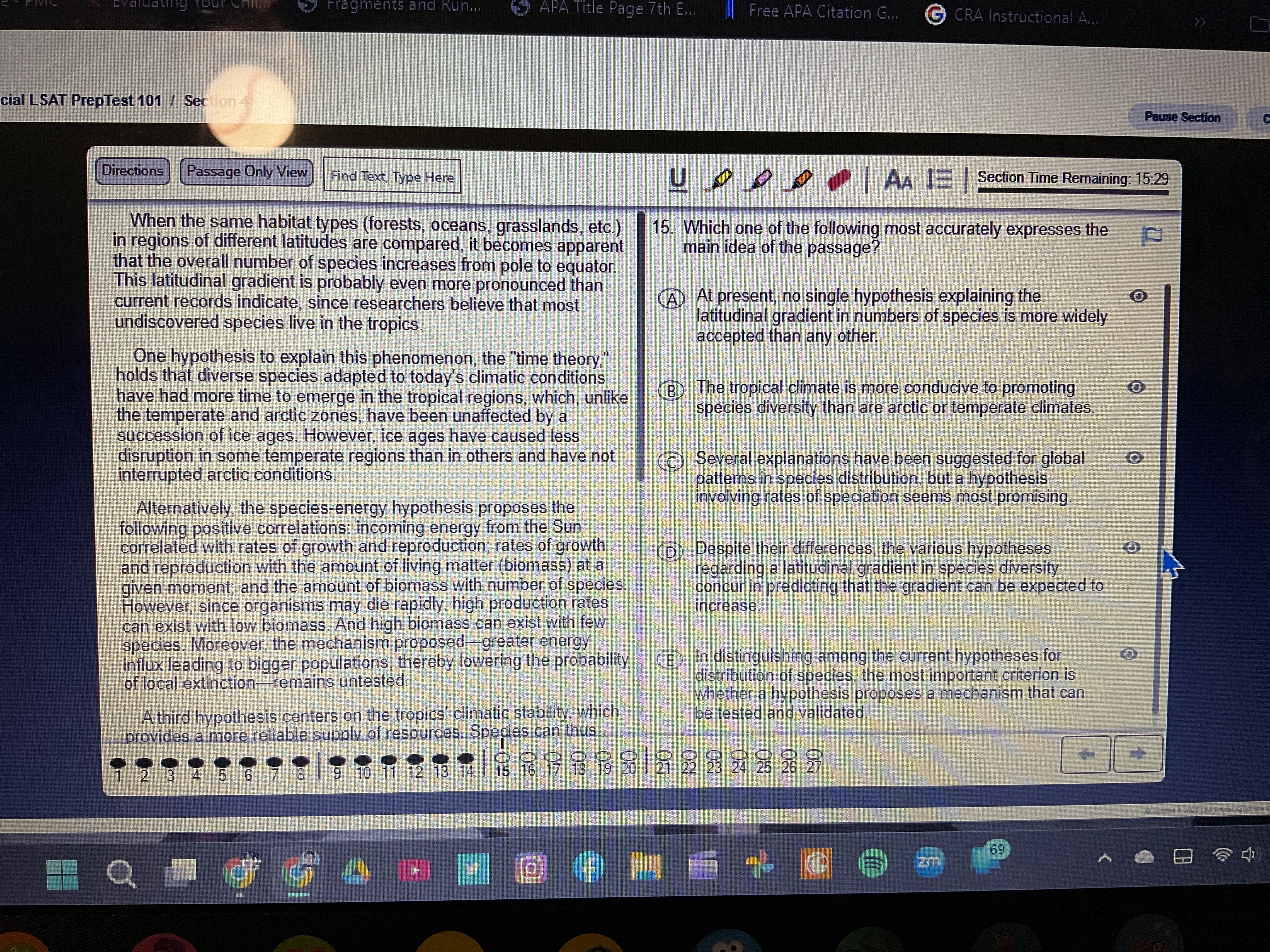 LSAT Prep 101 section 4 and Run... APA Title Page