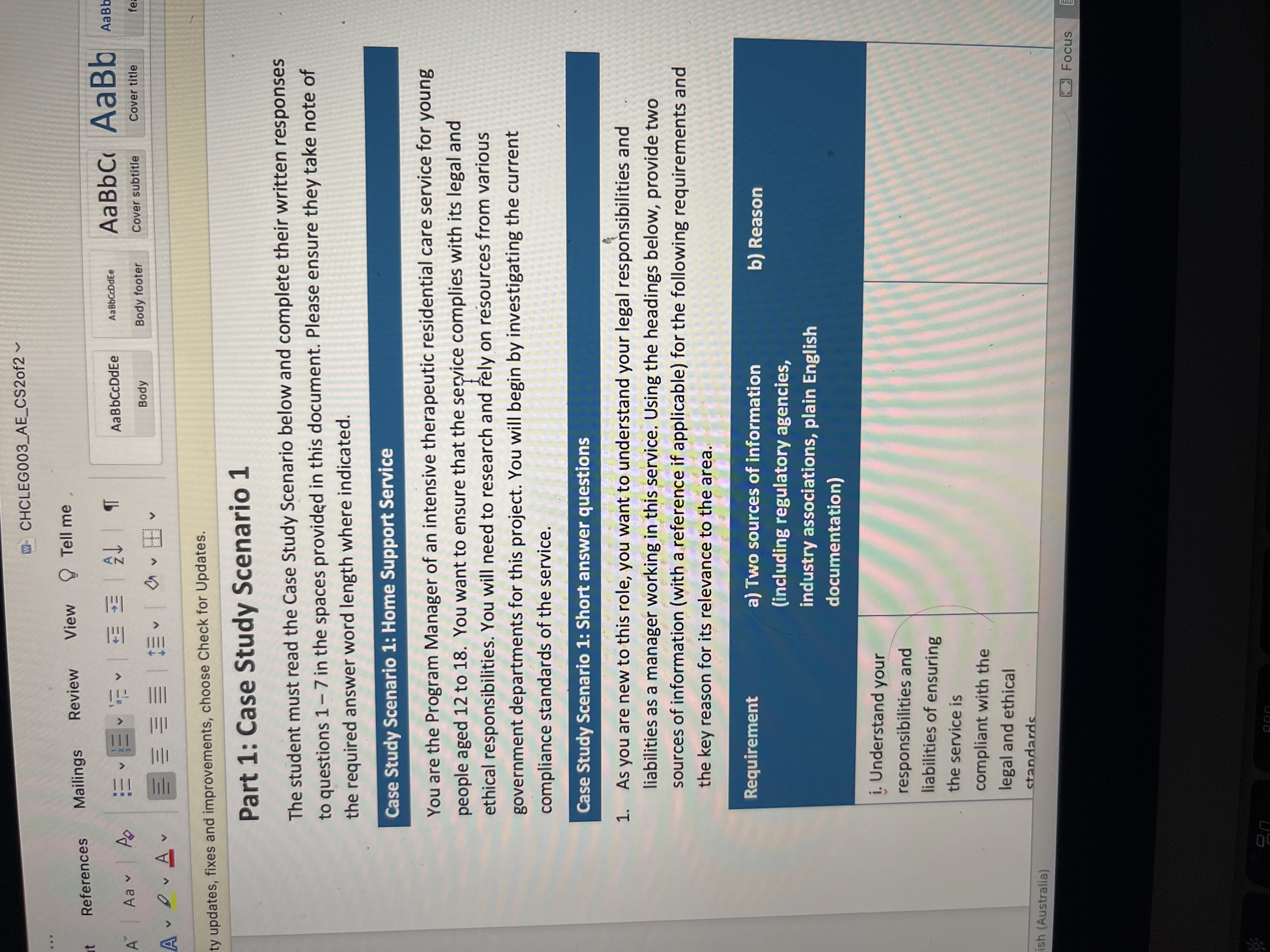 I need answers to this case study scenario 1 of