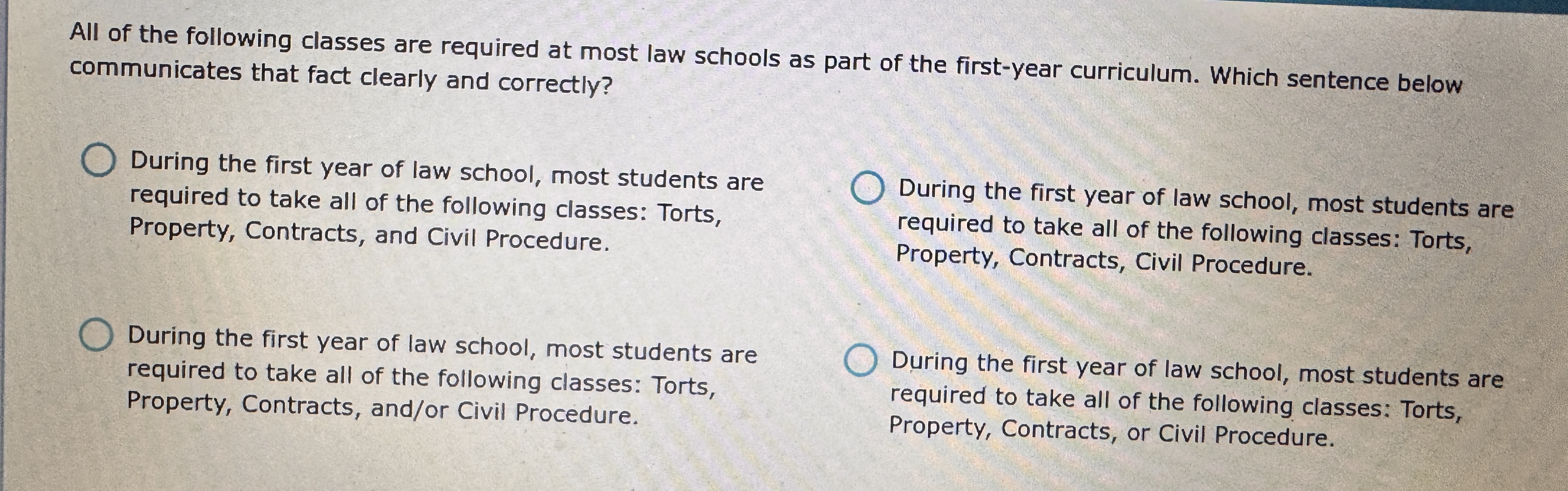 All of the following classes are required at most