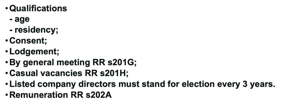 Resolutions; Directors' meetings Circulating