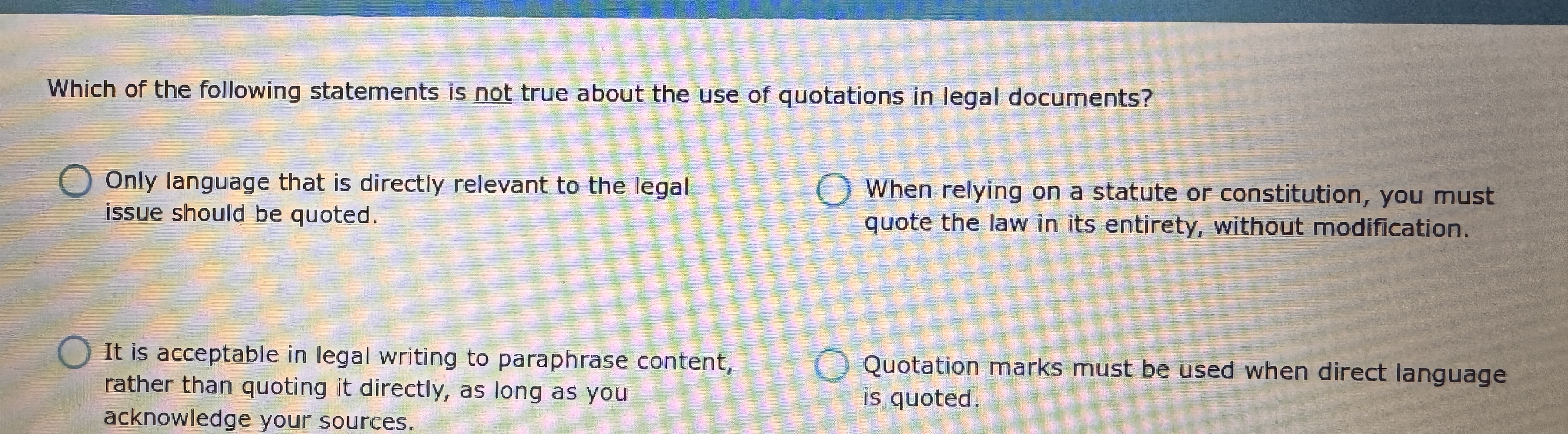 Which of the following statements is not true