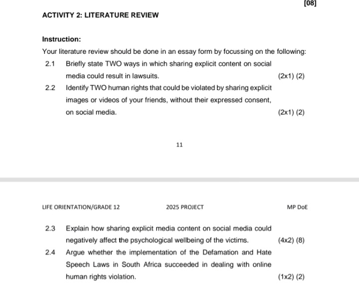 [08] ACTIVITY 2: LITERATURE REVIEW Instruction: