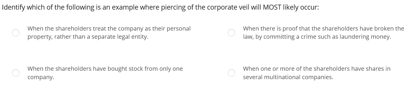 Identify which of the following is an example