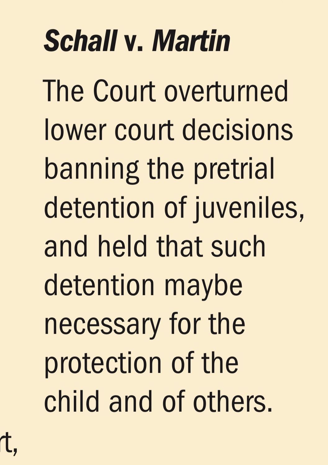 Write a 100 word summary on Schall V Martin