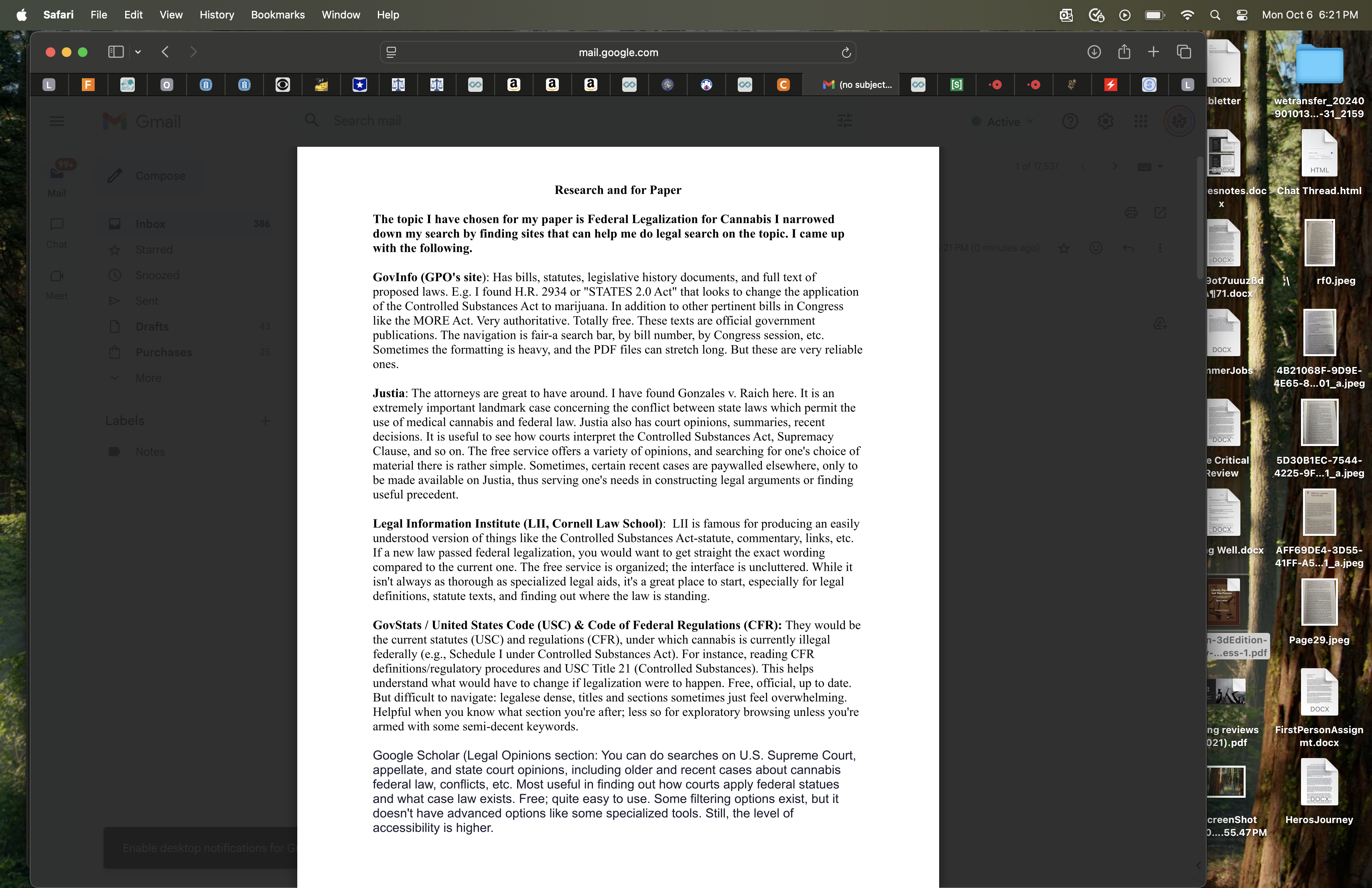 Your final consists of writing a three-five page