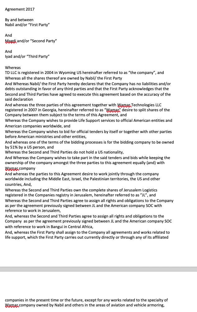 rewrite the attached in a legal manner Agreement