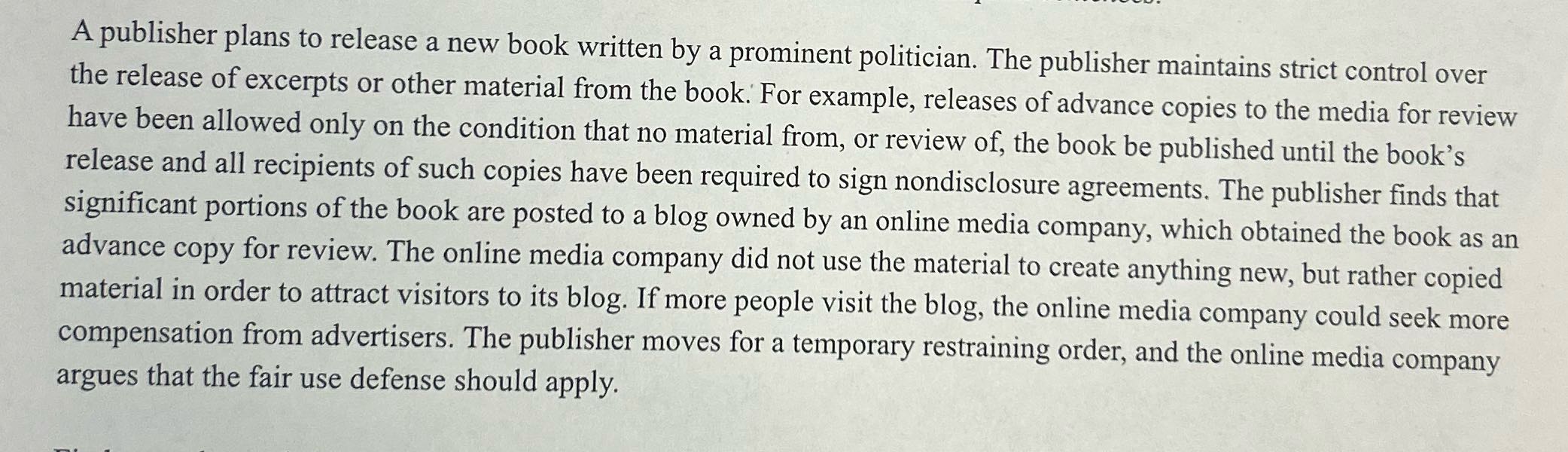 How does this case Meet the fair use doctrine