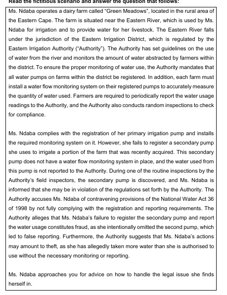 Required: With reference to applicable case law,