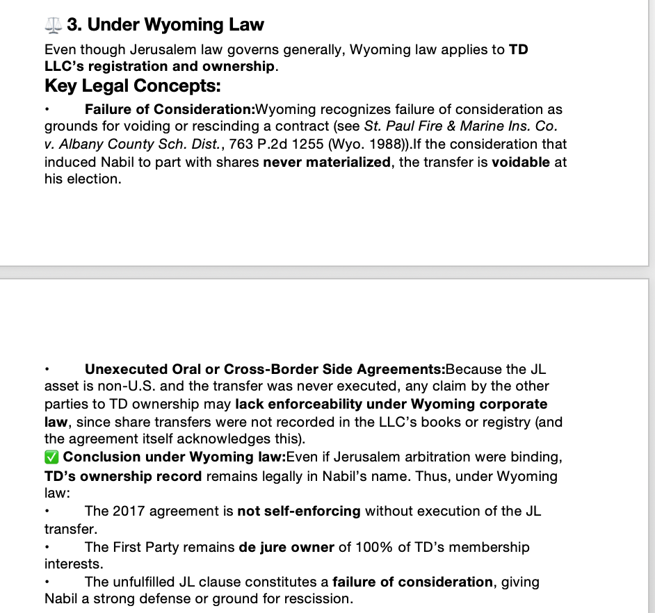 summarize the attached in a legal manner 3. Under