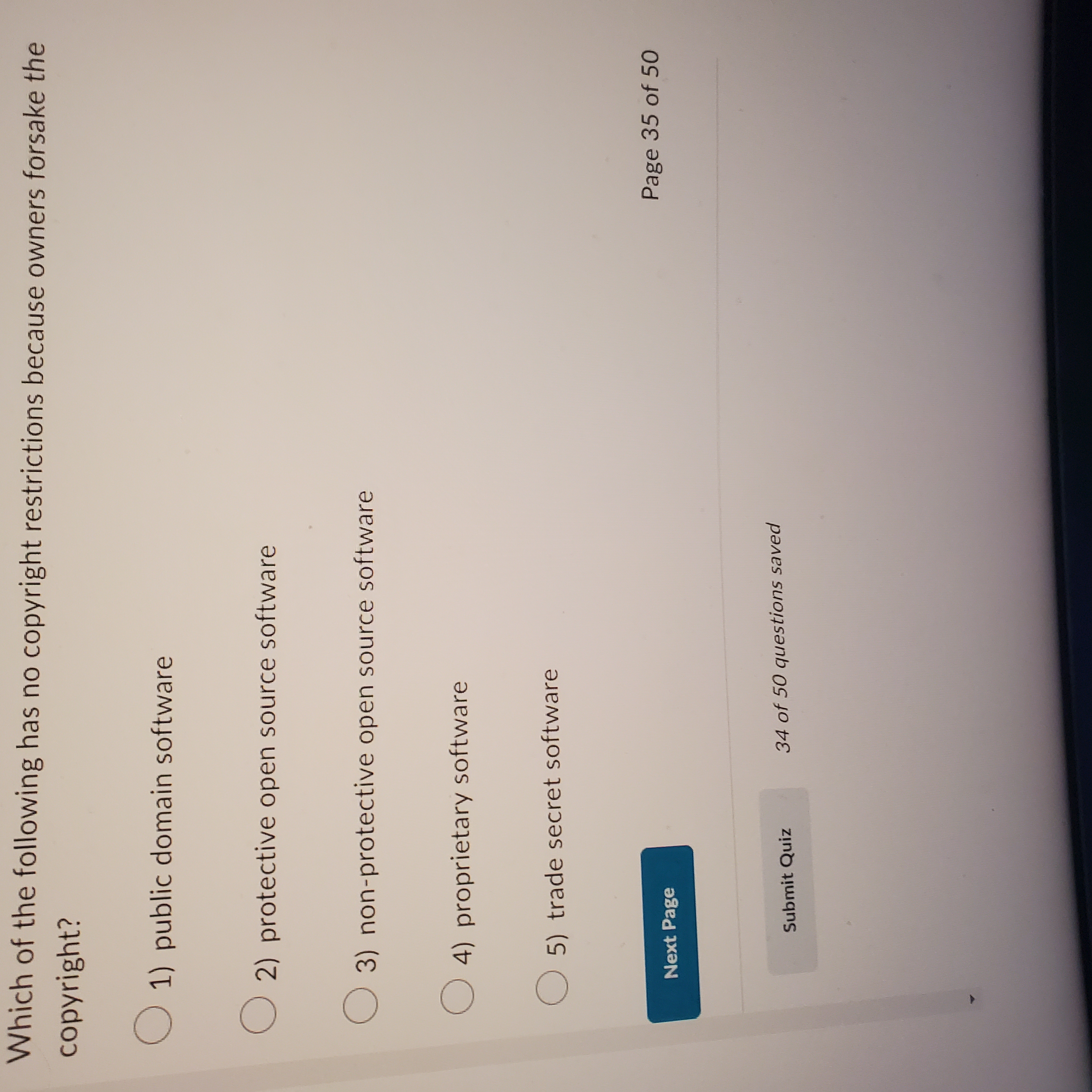 Which of the following has no copyright