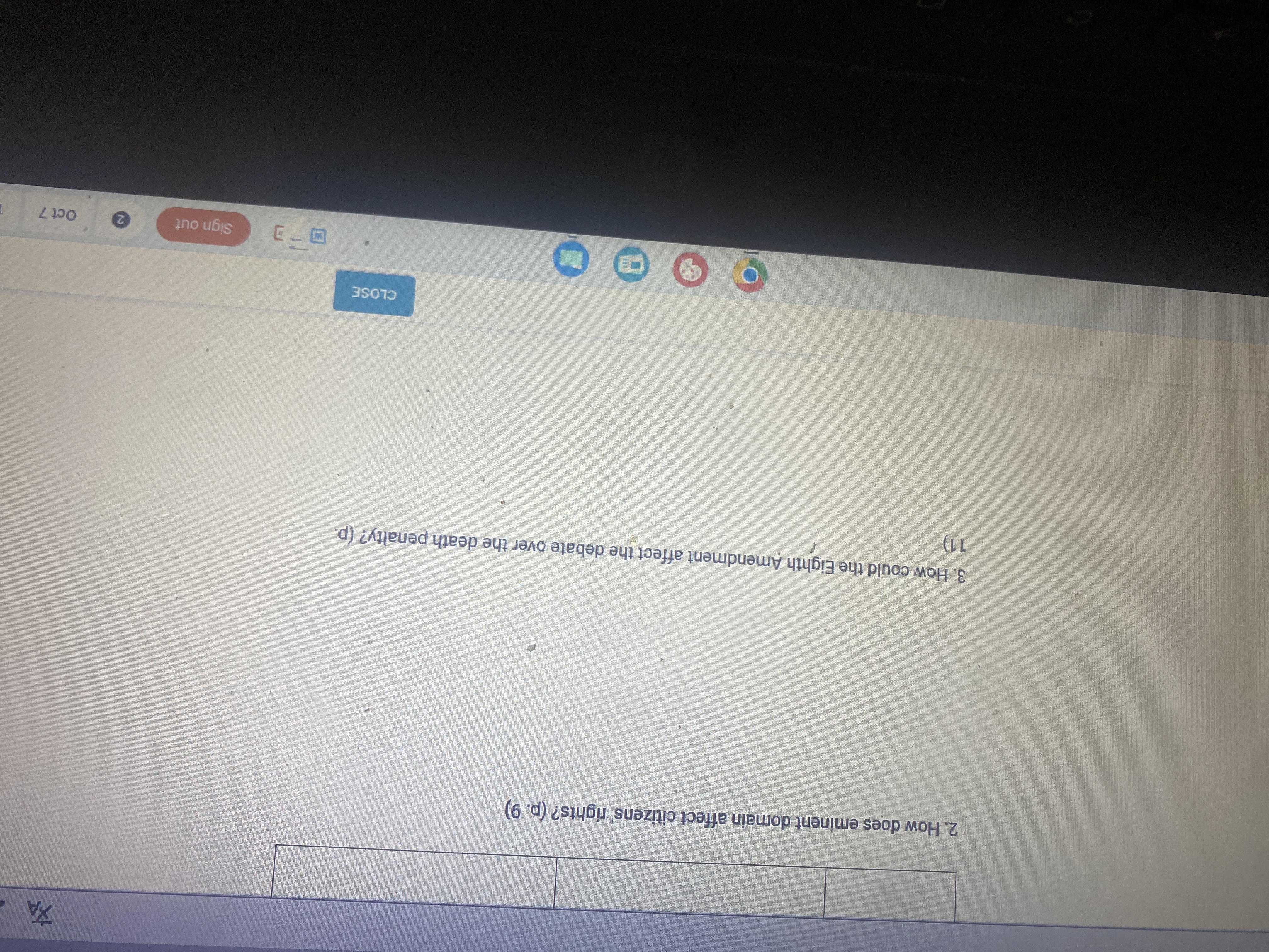 XA 2. How does eminent domain affect citizens'