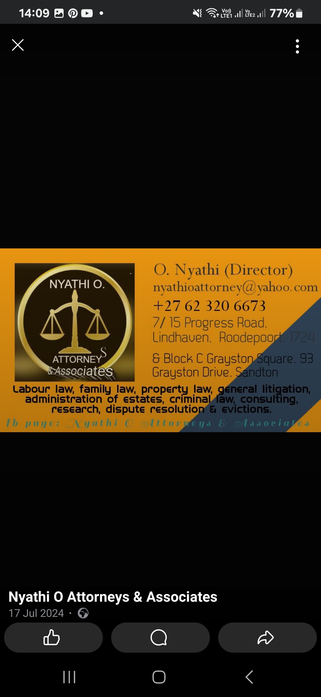 14:09 P D . ILIE1 .I LIE2 .Ill 77% X . . O.