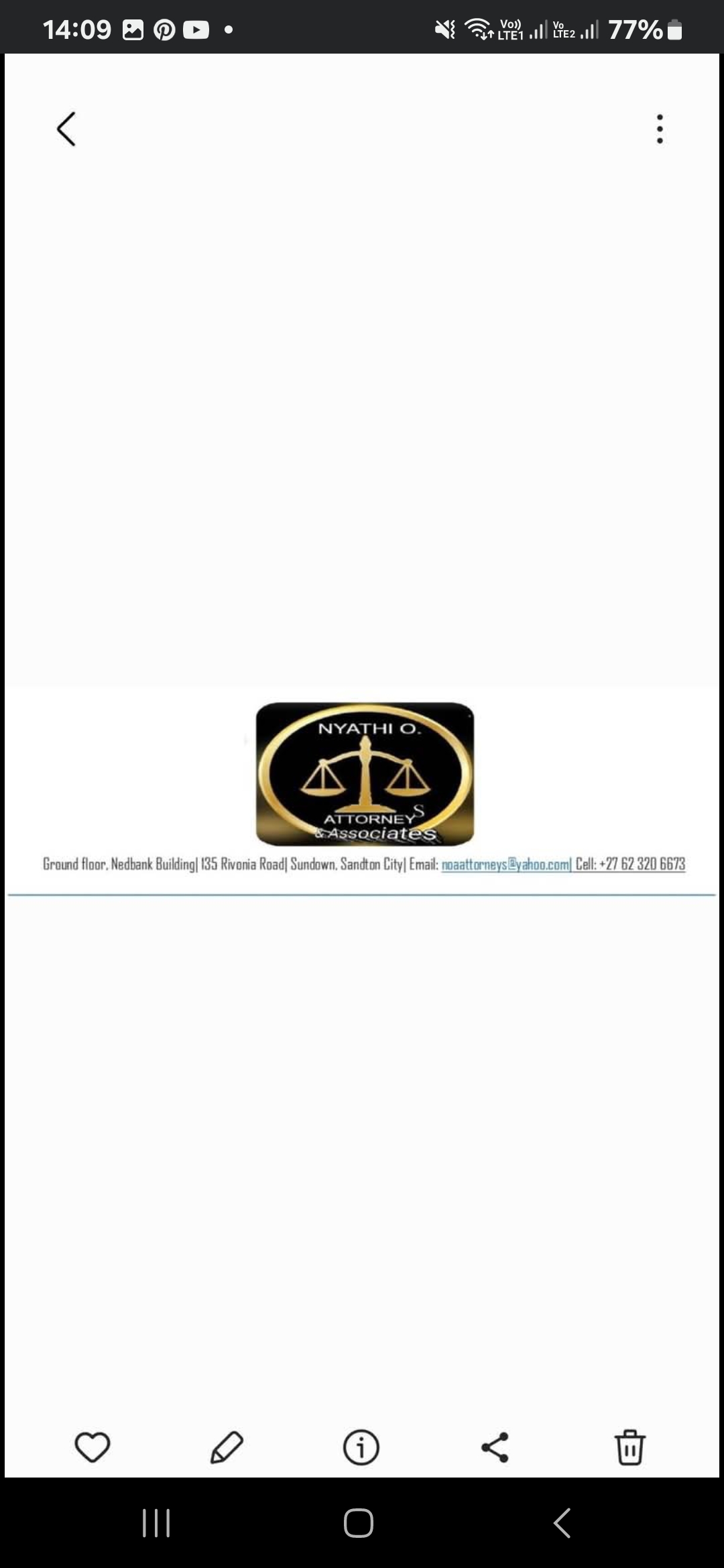 14:09 P D . ILIE1 .I LIE2 .Ill 77% X . . O.