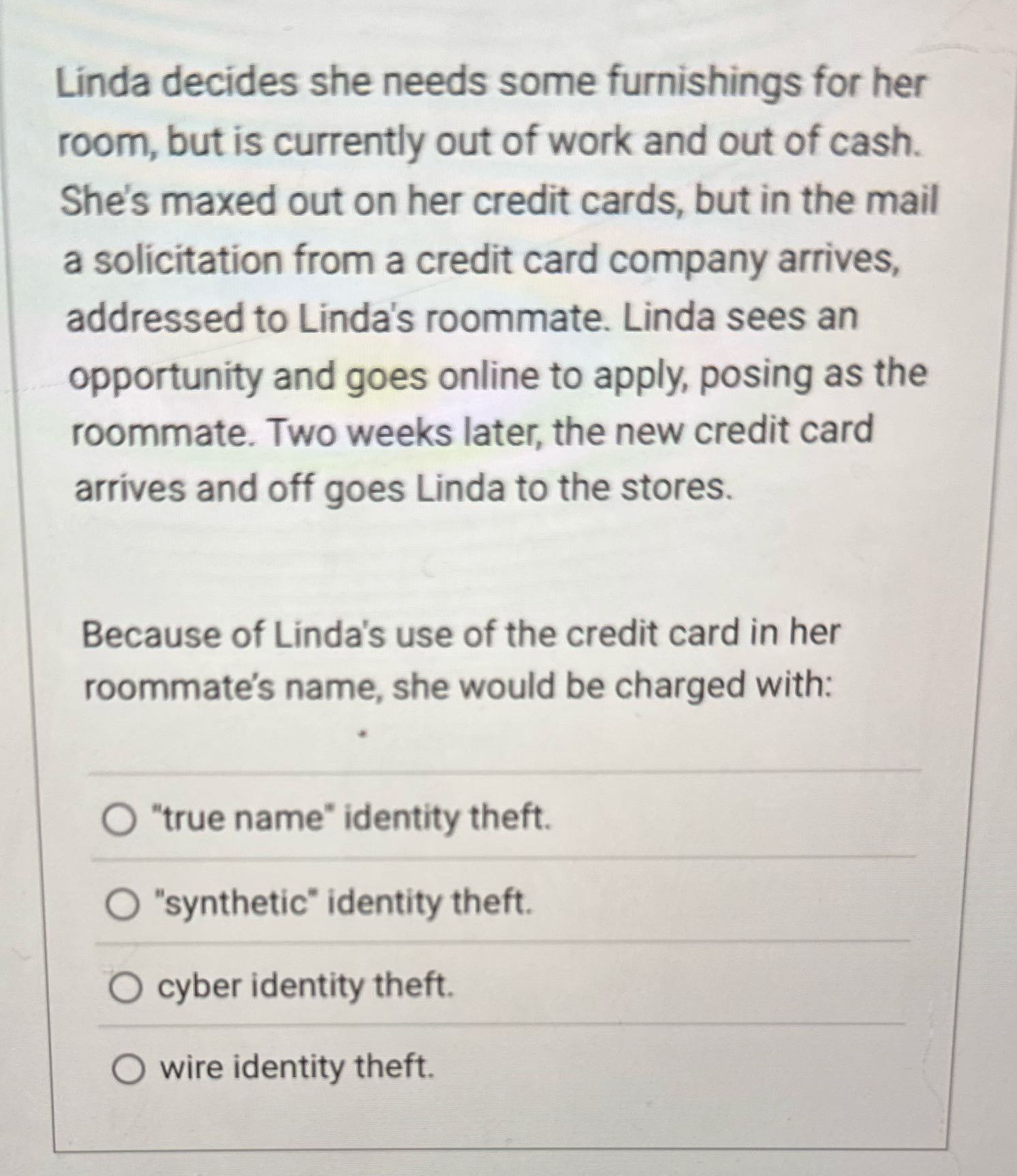 Cjus 400 Linda decides she needs some furnishings