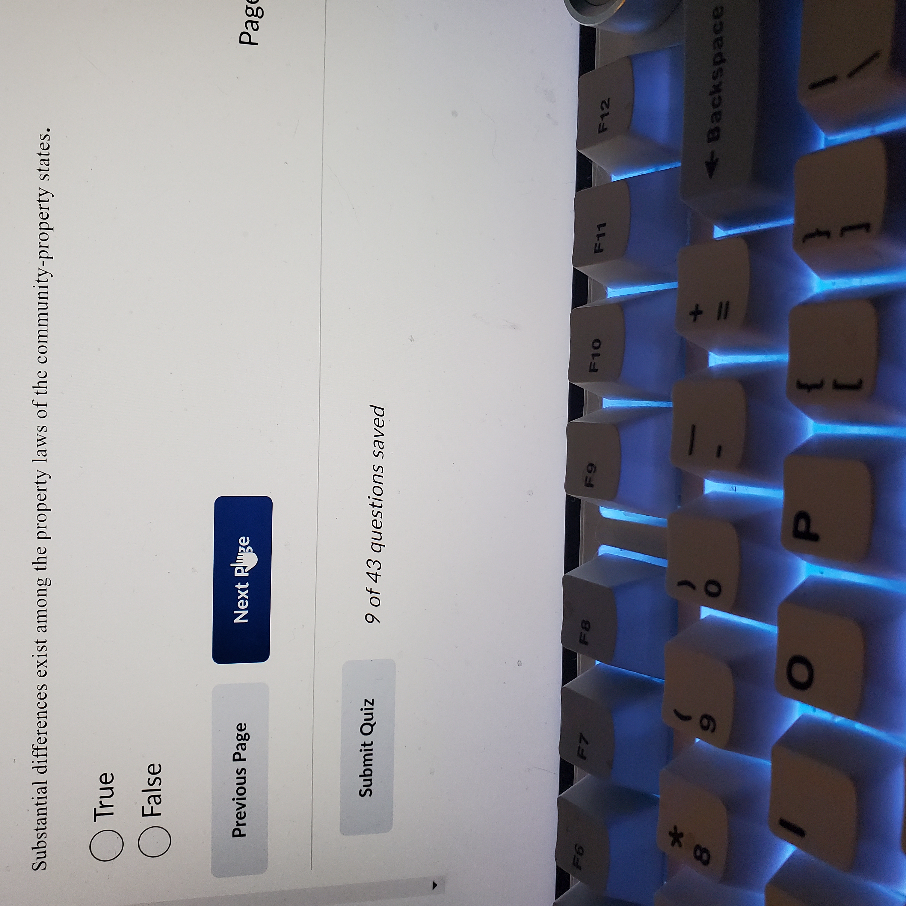 Substantial differences exist among the property