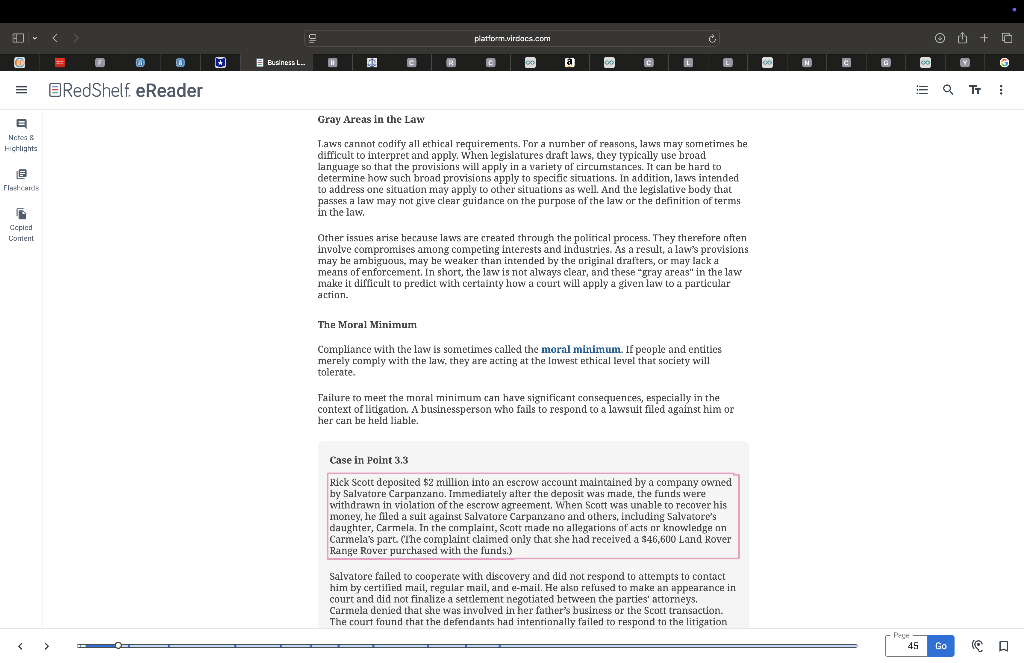 Read the Scott v. Carpanzano case excerpt at